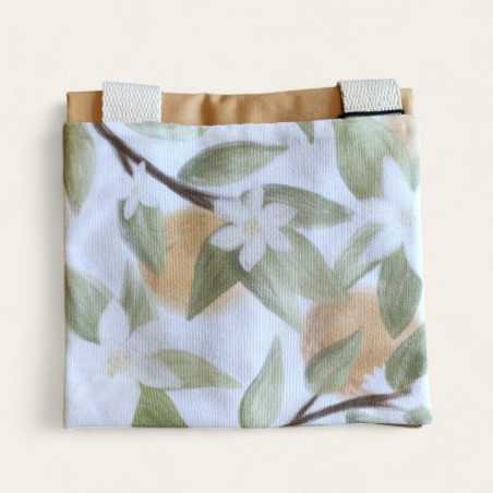Sac à tarte oranges avec intérieur en tissu enduit pour transporter vos plats made in France
