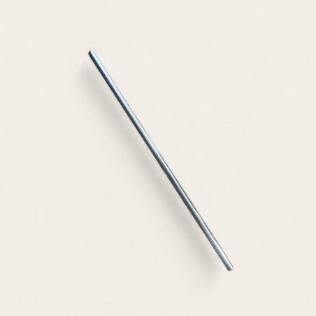 Paille en inox droite argentée réutilisable – 21 cm