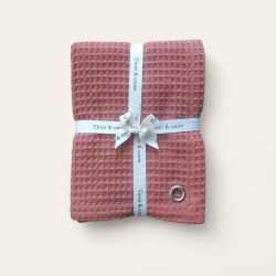 Torchon en nid d'abeille 100% coton ultra absorbant made in France brique