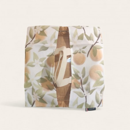 Sac à tarte oranges avec intérieur en tissu enduit pour transporter vos plats made in France