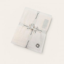 Torchon beige cuisine – Déco mur brique rustique & accessoires en bois