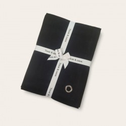 Torchon vaisselle noir élégant – Déco cuisine moderne & artisanale