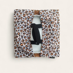 Sac à tarte léopard avec intérieur en tissu enduit pour transporter vos plats made in France