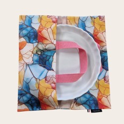Sac à tarte vitrail Tiffany avec intérieur en tissu enduit pour transporter vos plats made in France