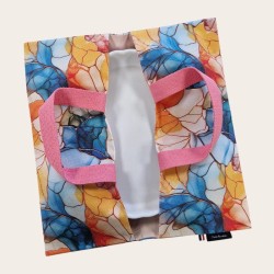 Sac à tarte vitrail Tiffany avec intérieur en tissu enduit pour transporter vos plats made in France