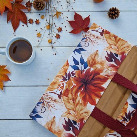Sac à tarte automne avec intérieur en tissu enduit pour transporter vos plats made in France