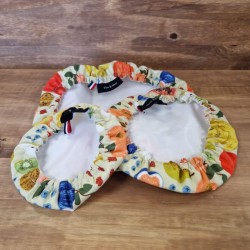 lot de 3 charlottes alimentaires lavables et réutilisables Tutti frutti
