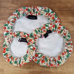 lot de 3 charlottes alimentaires lavables et réutilisables Cerises