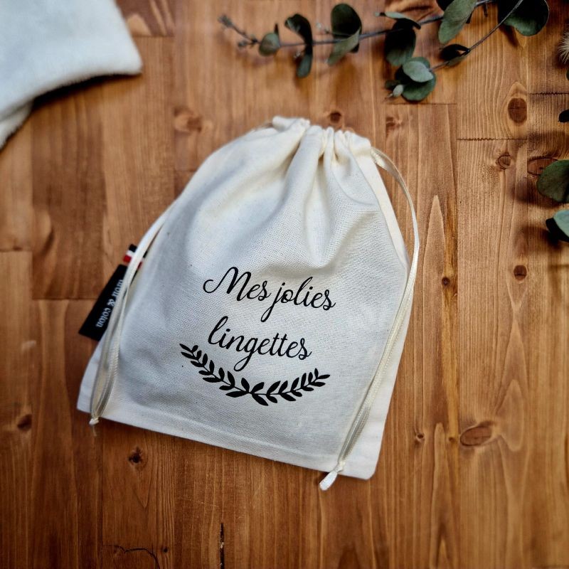 Pochon Mes jolies lingettes beige