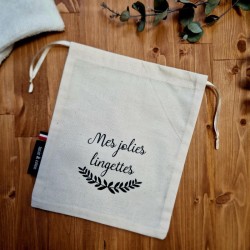 Pochon Mes jolies lingettes beige