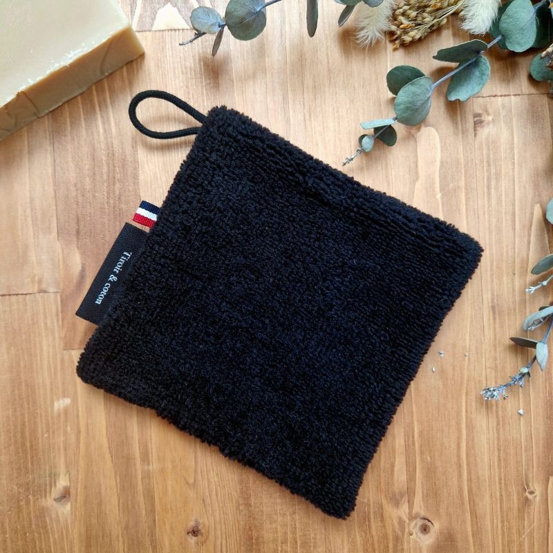 maxi lingette démaquillante en bambou made in France noir