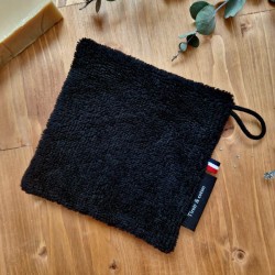 maxi lingette démaquillante en bambou made in France noir