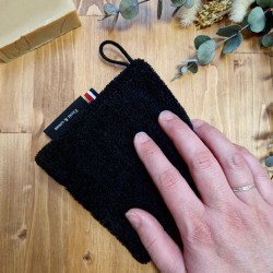 maxi lingette démaquillante en bambou made in France noir