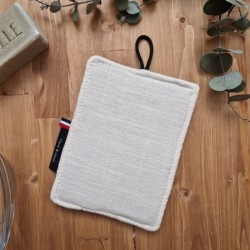 Eponge lavable made in France qui gratte mais ne raye pas beige