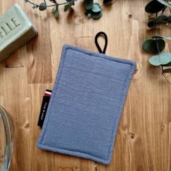 Eponge lavable made in France qui gratte mais ne raye pas gris anthracite