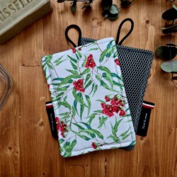 Eponge lavable made in France qui gratte mais ne raye pas eucalyptus