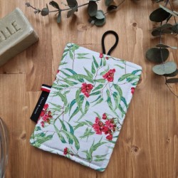 Eponge lavable made in France qui gratte mais ne raye pas eucalyptus