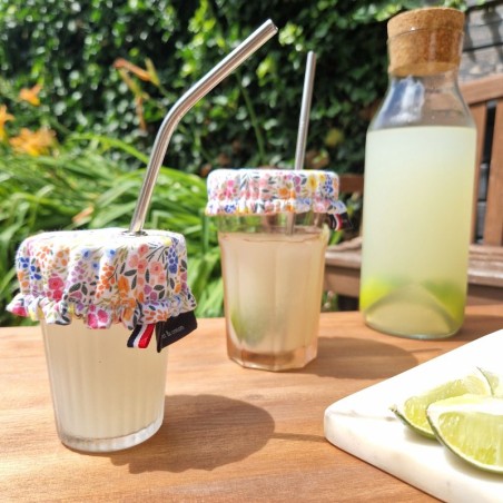 Couvre verre fleuri anti insectes avec oeillet