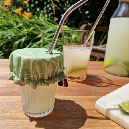 Couvre verre géométrique anti insectes avec oeillet