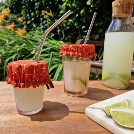 Couvre verre géométrique anti insectes avec oeillet