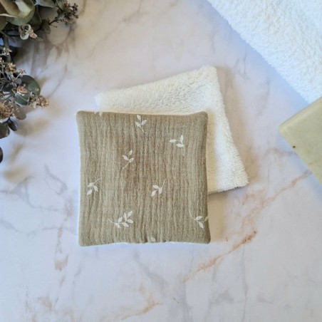 Lingette démaquillante Oléa Olive lavable et réutilisable