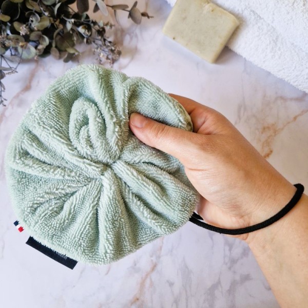 Fleur de douche lavable double face Menthe