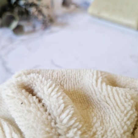 Éponge de bambou douce de la fleur de douche Sable