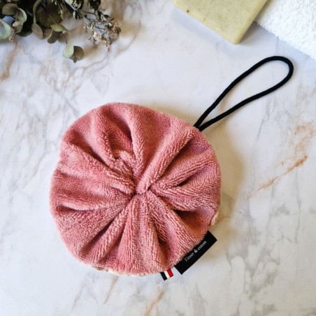 Fleur de douche Rose face douce en éponge de bambou