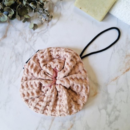 Fleur de douche Rose face exfoliante en nid d’abeille
