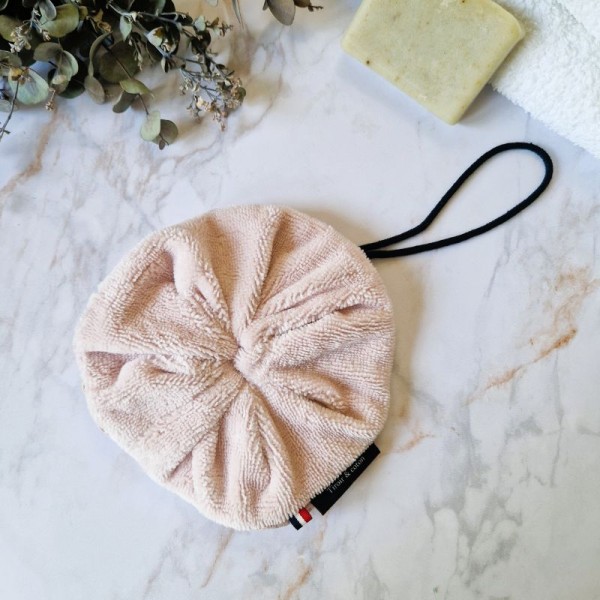 Fleur de douche lavable double face Poudrée