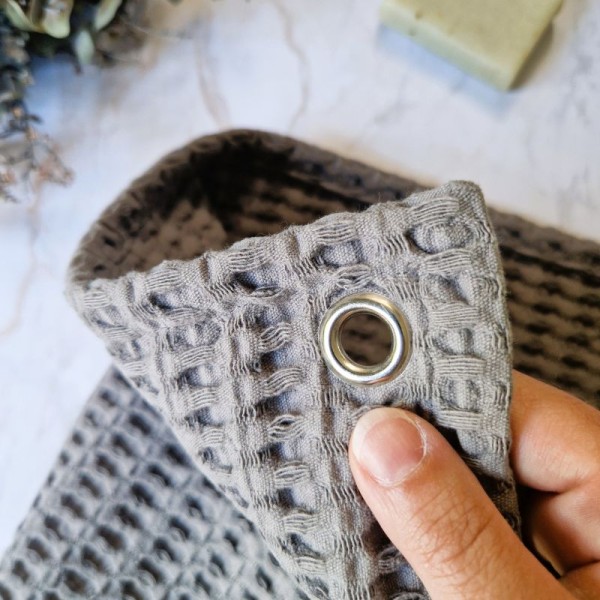 Essuie-mains Ardoise en maxi nid d’abeille 100 % coton, très absorbant et à séchage rapide