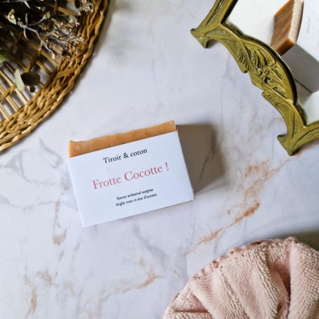 Savon artisanal surgras à l'argile rose et au son d'avoine