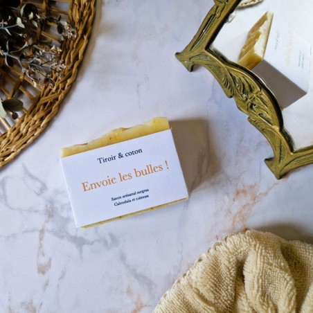 Savon artisanal surgras au calendula et au beurre de karité
