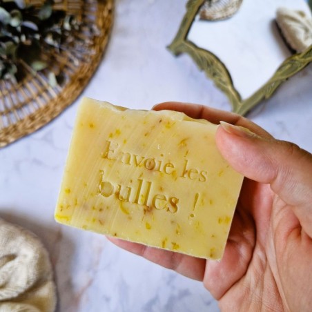 Savon artisanal surgras au calendula et au beurre de karité