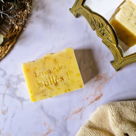 Savon artisanal surgras au calendula et au beurre de karité