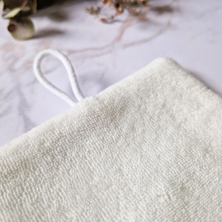 Détail de la face en Tencel douce, absorbante et à séchage rapide