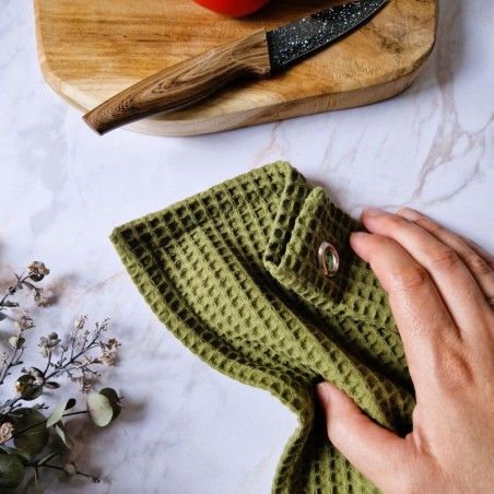 Essuie-tout lavable Olive souple et absorbant pour essuyer au quotidien