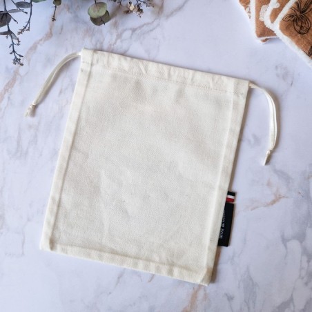 Pochon en coton pour garder ses lingettes propres ou isoler celles déjà utilisées